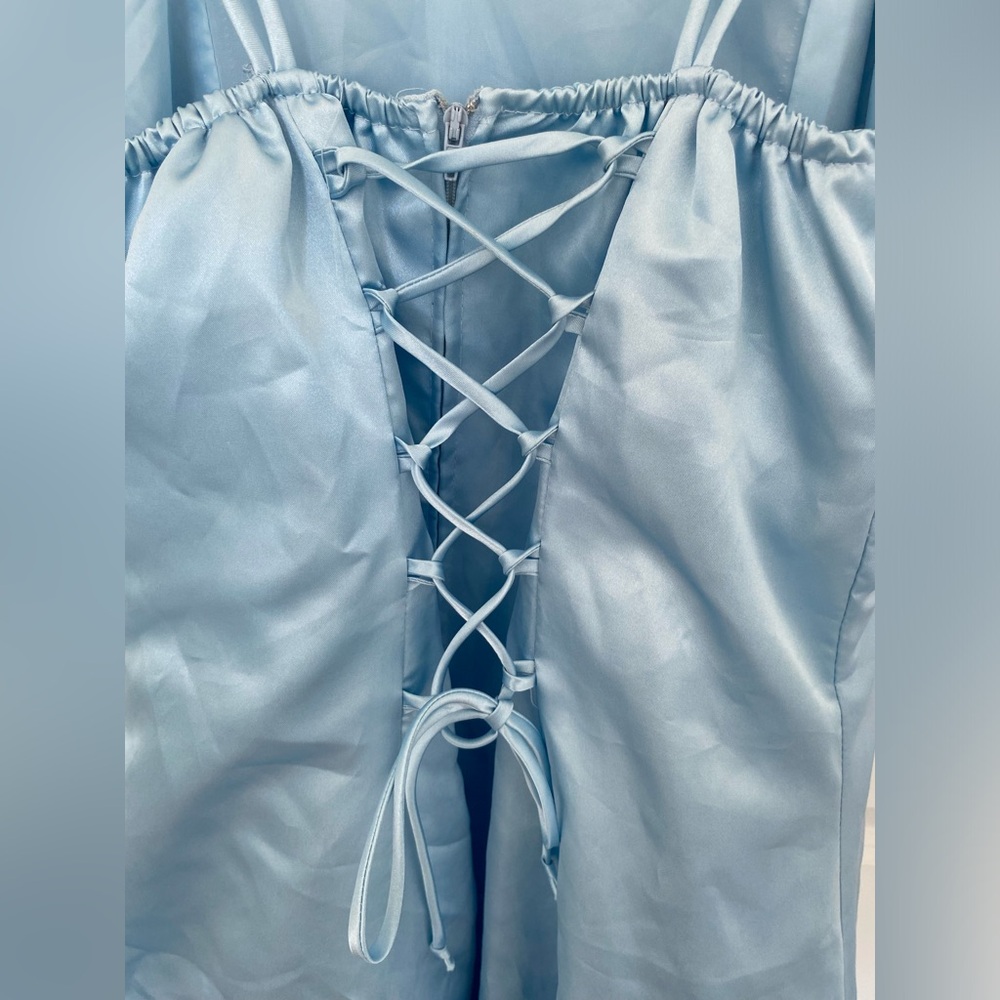 Children’s Princess Dress- light blue with sequin detail - Picture 4 of 12